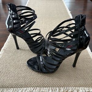 Never Worn in Box Fredericks of Hollywood Starlet Black Strappy Heels